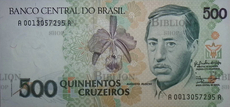 Банкнота 500  крузадо, Бразилия ( 1990 г) - Biblion.shop 