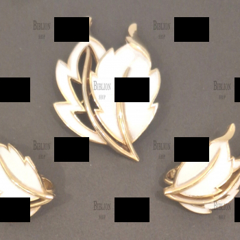 Украшение Trifari .Винтажный набор клипсы+брошь (США,1980г-1990г) - Biblion.shop 